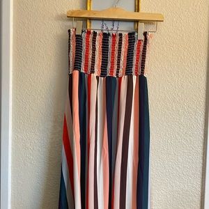 Pink Blush striped maxi dress